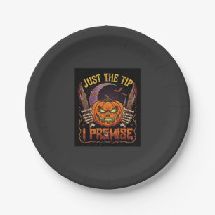 Just Tip Premise Halloween Pumpkin Bloody Knives_1 Paper Plate