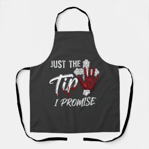 Just Tip Promise Halloween Bloody Hand Cross Apron