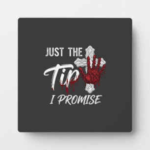 Just Tip Promise Halloween Bloody Hand Cross Plaque