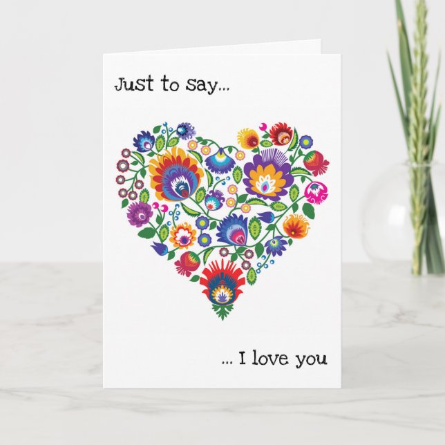 Just to say.... Valentine's Day Card (Front)