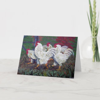 'Just Us Chickens' Greeting Card