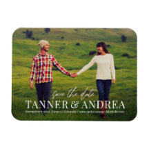 Just Us EDITABLE COLOR Save The Date Magnet