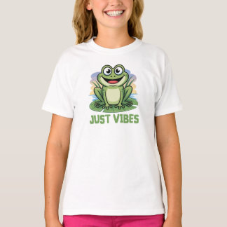 Just Vibes Frog Kids T-Shirt