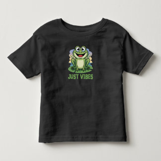 Just Vibes Frog Kids Toddler T-Shirt