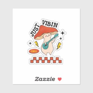 Just Vibin Chill Mushroom Graphic