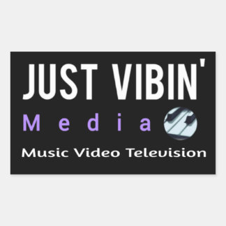 Just Vibin' Media Rectangle Stickers