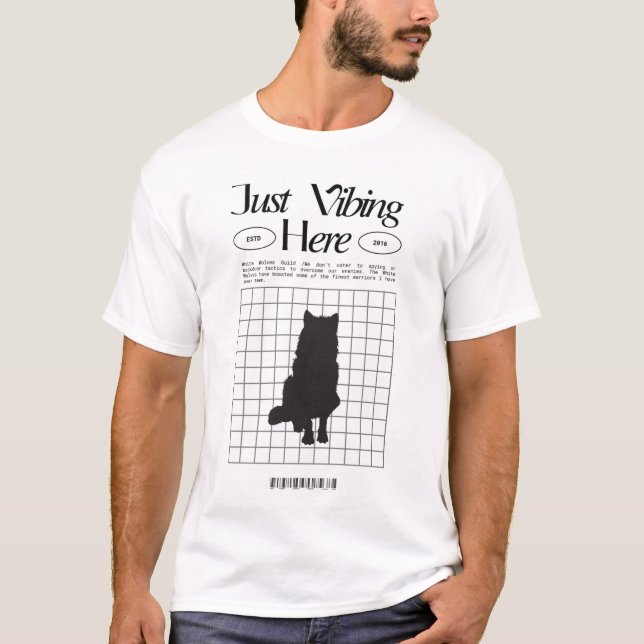 Just Vibing With the wolves! T-Shirt (Front)