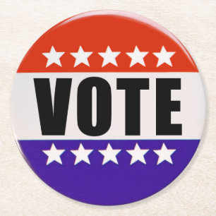Just Vote Round Coasters