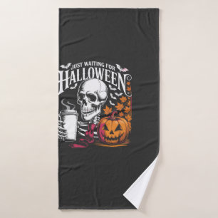 Just Waiting For Halloween Bath Towel
