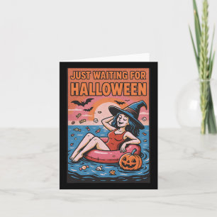 Just Waiting For Halloween Cool Witch Card