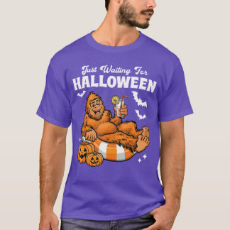 Just Waiting For Halloween Cute Lazy Halloween 4 T-Shirt