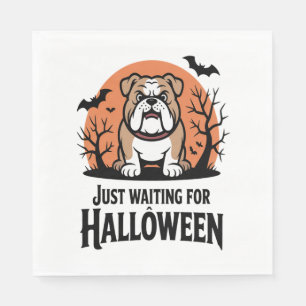 Just Waiting for Halloween Dog Napkin