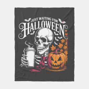 Just Waiting For Halloween Fleece Blanket