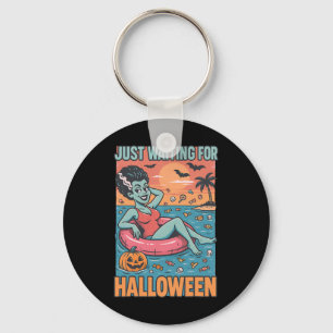 Just Waiting For Halloween Frankensteins Bride  Key Ring