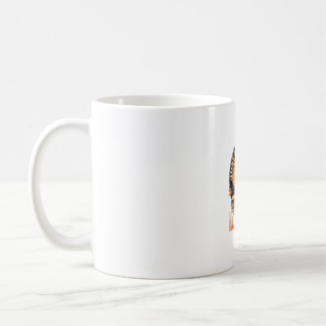 Just Waiting for Halloween Funny Cat Retro Tee  Coffee Mug (Left)