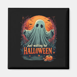 Just Waiting For Halloween Funny Spooky Season Gra Magnet