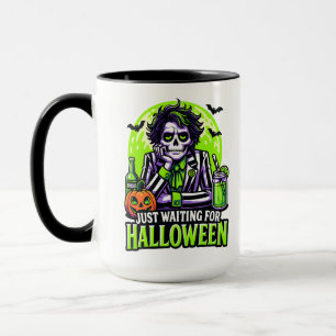 Just Waiting for Halloween – Funny Spooky Season Mug