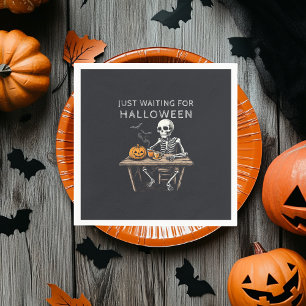"Just Waiting for Halloween Napkins   Funny