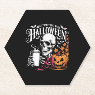 Just Waiting For Halloween Paper Coaster