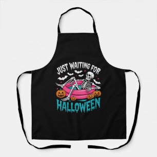 Just Waiting For Halloween Png Apron