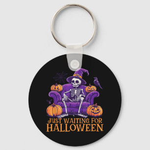 Just Waiting For Halloween Shirt - Summerween Funn Key Ring