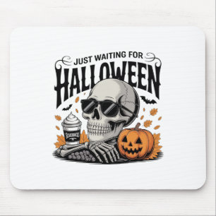 Just Waiting For Halloween Skeleton Coffee Jack Or Mouse Pad