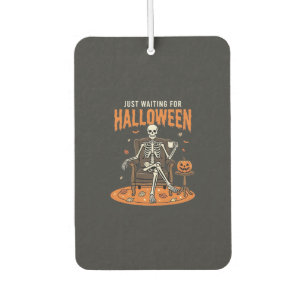 Just Waiting For Halloween Skeleton Design_1 Car Air Freshener