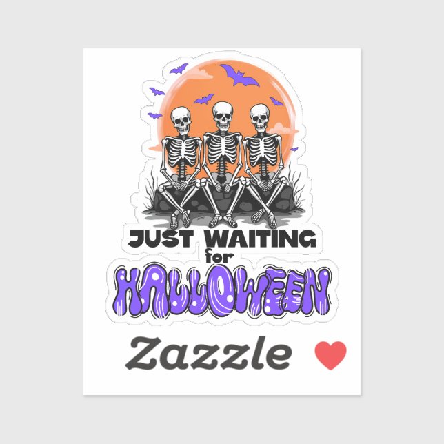Just Waiting for Halloween, Skeleton Funny (Sheet)