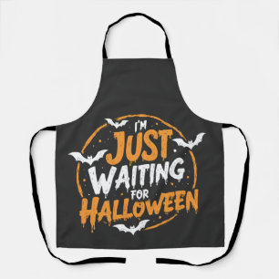 Just Waiting For Halloween Spooky Batty Gift Apron
