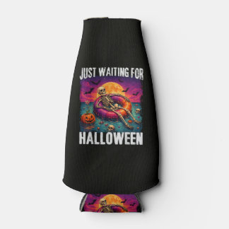 Just Waiting for Halloween Summer Skeleton Men Wom Bottle Cooler