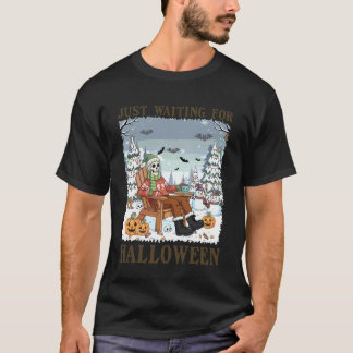 Just Waiting for Halloween Winter Christmas Winter T-Shirt