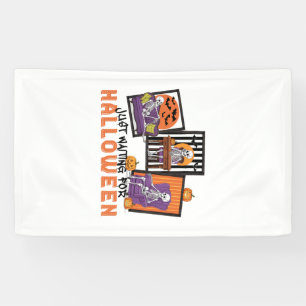 Just Waiting Halloween Fall Vibes Banner