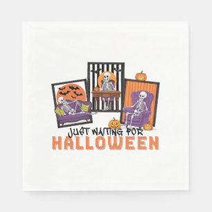 Just Waiting Halloween Fall Vibes Napkin