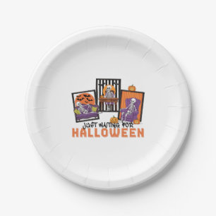 Just Waiting Halloween Fall Vibes Paper Plate