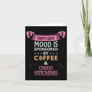 Just Want To Drink Coffee Cross Stitch And Take Na Card