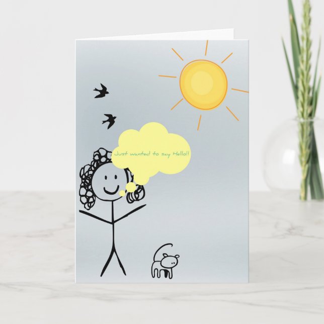 JUST WANTED TO SAY HELLO!!! CARD (Front)