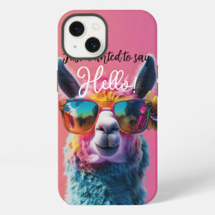 Just wanted to say Hello colorful Llama design iPhone 13 Case