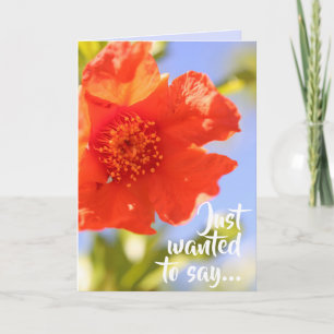 Just wanted to say I Love You! Pomegranate Card