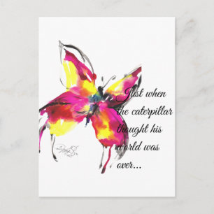 Just when he thought his world was over... postcard