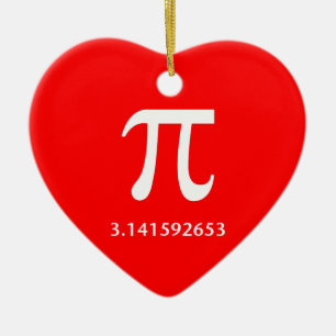 Just White Pi Nothing More 3.14 Ceramic Ornament