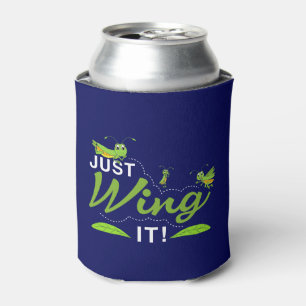 Just Wing it - Grasshopper Keep Trying Quote Can Cooler