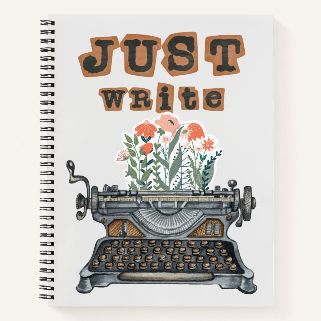 "Just Write" Spiral Notebook (Front)