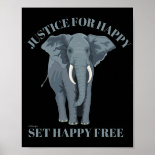 JUSTCE FOR HAPPY, SET HAPPY FREE POSTER