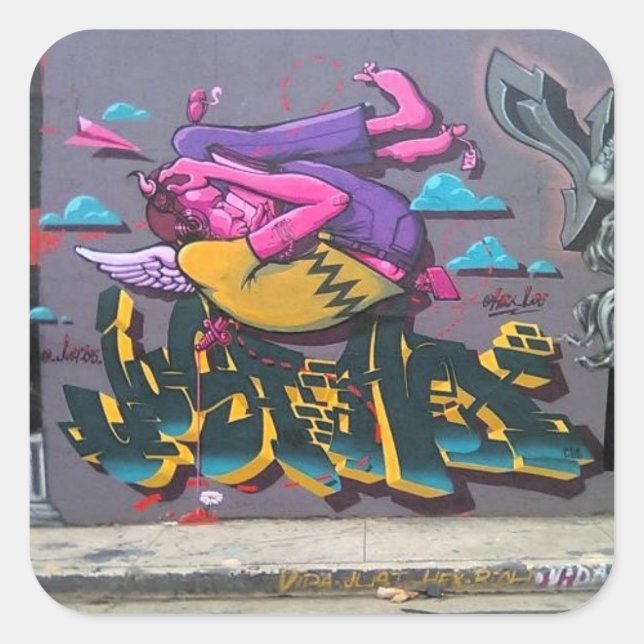 justhex square sticker (Front)