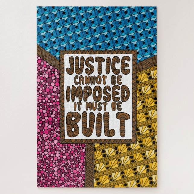 Justice Cannot Be Imposed - Social Justice Puzzle (Vertical)