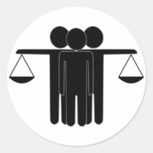 Justice Classic Round Sticker