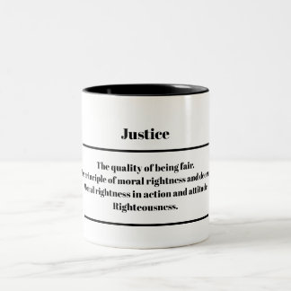 "Justice" Definition Mug