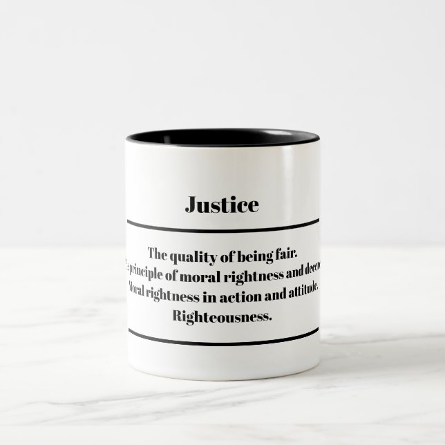 "Justice" Definition Mug (Center)