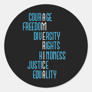 Justice Equality America Anti-trump Resist Politic Classic Round Sticker