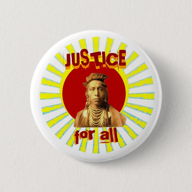 Justice for all 6 cm round badge (Front)